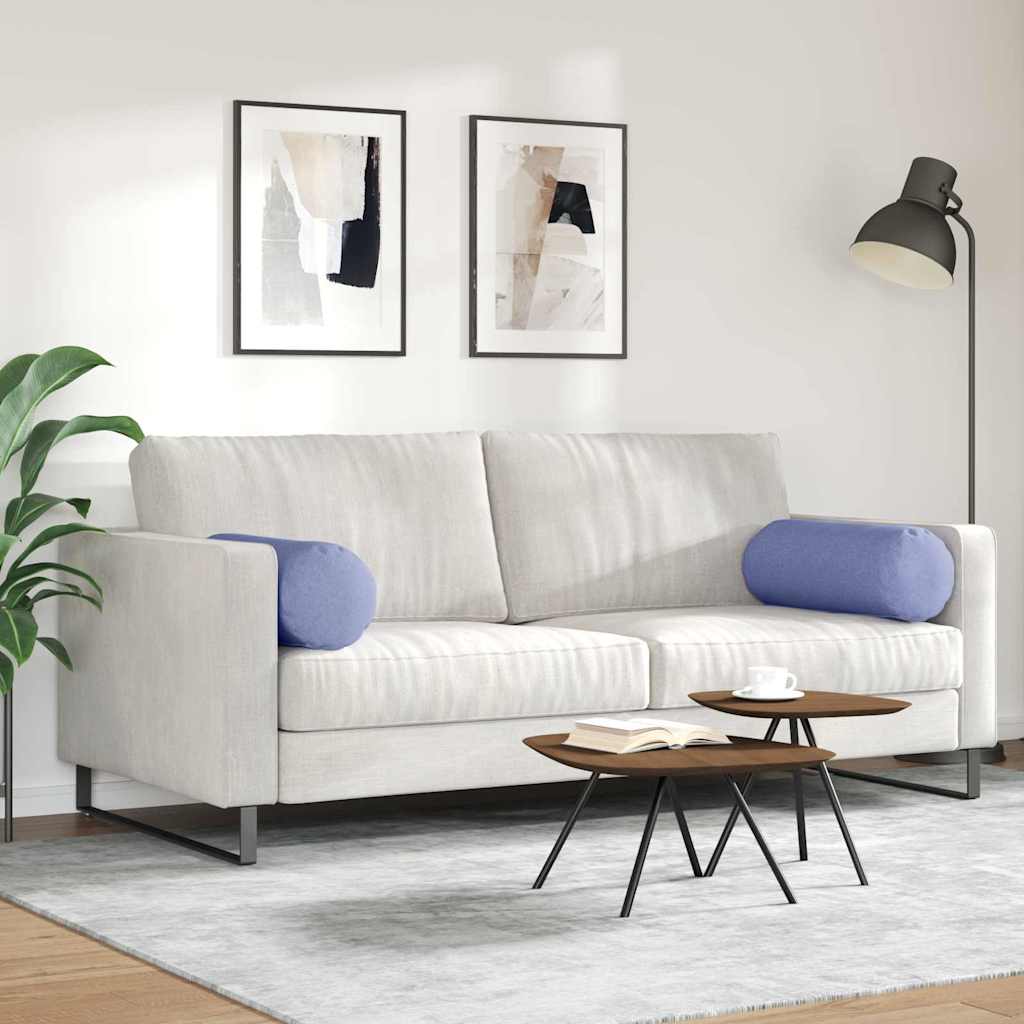 Cuscini a rullo 2 pcs Blu jeans Ø 25 x 70 cm Tessuto