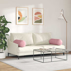 Cuscini a rullo 2 pcs Rosa Ø 25 x 70 cm Tessuto in Cords