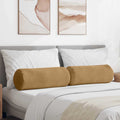 Cuscini a rullo 2 pcs Marrone Ø 25 x 70 cm Tessuto in Cords