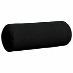 Cuscini a rullo 2 pcs Nero Ø 25 x 70 cm Tessuto in Microfibra