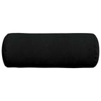 Cuscini a rullo 2 pcs Nero Ø 25 x 70 cm Tessuto in Microfibra