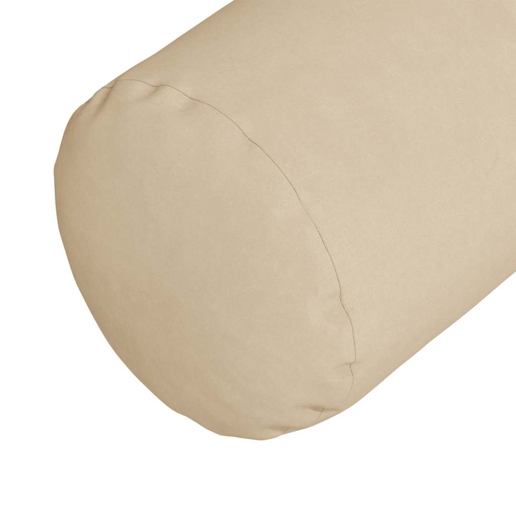 Cuscini a rullo 2 pcs Crema Ø 25 x 70 cm Tessuto in Microfibra