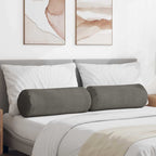 Cuscini a rullo 2 pcs Grigio chiaro Ø 25 x 70 cm