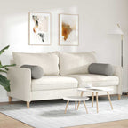 Cuscini a rullo 2 pcs Grigio chiaro Ø 25 x 70 cm