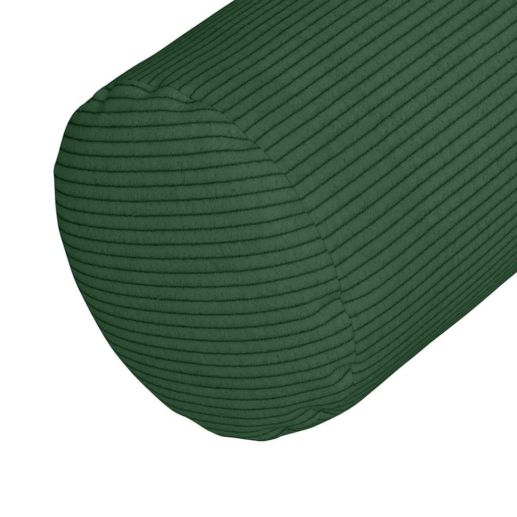 Cuscini a rullo 2 pcs Verde Scuro Ø 25 x 70 cm Tessuto in Cords