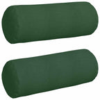 Cuscini a rullo 2 pcs Verde Scuro Ø 25 x 70 cm Tessuto in Cords