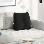 Cuscino per Schiena Nero 45 x 24 x 50 cm Tessuto