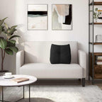 Cuscino per Schiena Nero 45 x 24 x 50 cm Tessuto