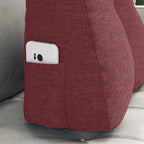 Cuscino per Schiena Rosso Vino 45 x 24 x 50 cm Tessuto