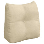 Cuscino per Schiena Crema 45 x 24 x 50 cm Tessuto