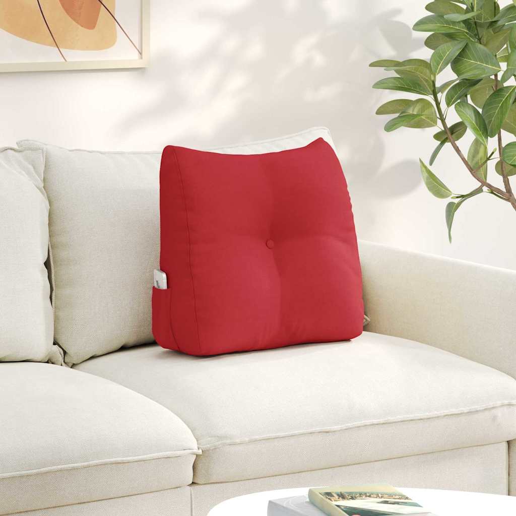 Cuscino per Schiena Rosso 45 x 24 x 50 cm Tessuto