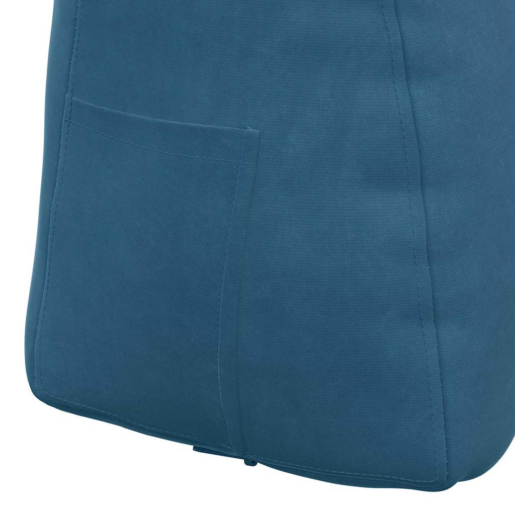 Cuscino per Schiena Blu 45 x 24 x 50 cm Velluto