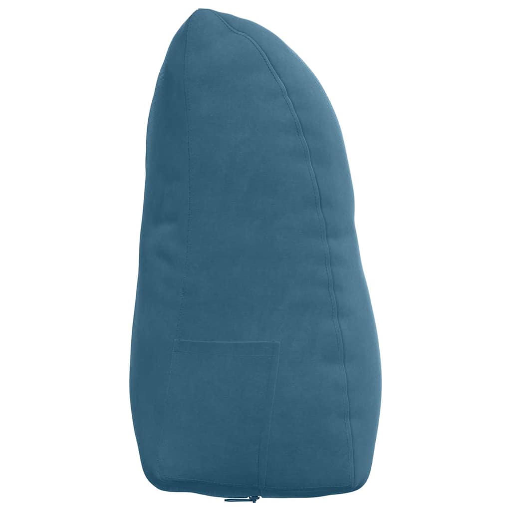 Cuscino per Schiena Blu 45 x 24 x 50 cm Velluto