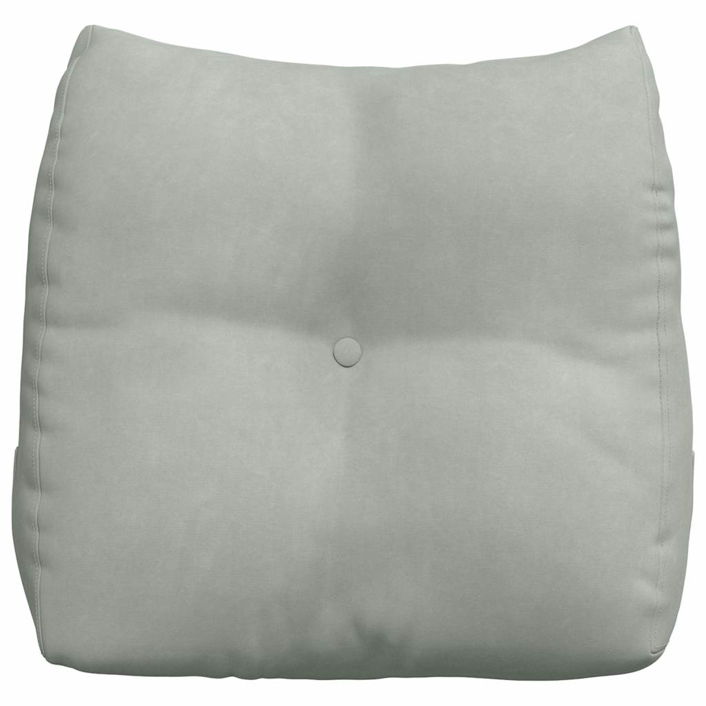 Cuscino per Schiena Grigio chiaro 45 x 24 x 50 cm Velluto