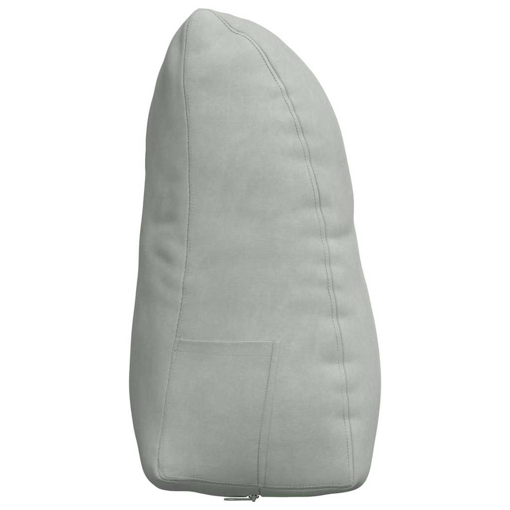 Cuscino per Schiena Grigio chiaro 45 x 24 x 50 cm Velluto