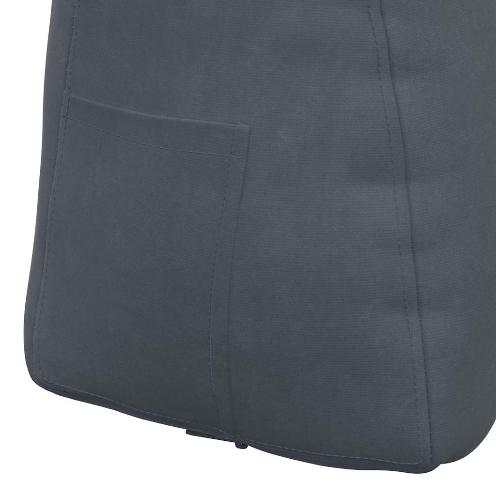Cuscino per Schiena Grigio scuro 45 x 24 x 50 cm Velluto