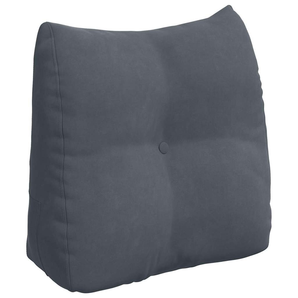 Cuscino per Schiena Grigio scuro 45 x 24 x 50 cm Velluto