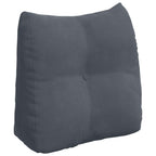Cuscino per Schiena Grigio scuro 45 x 24 x 50 cm Velluto