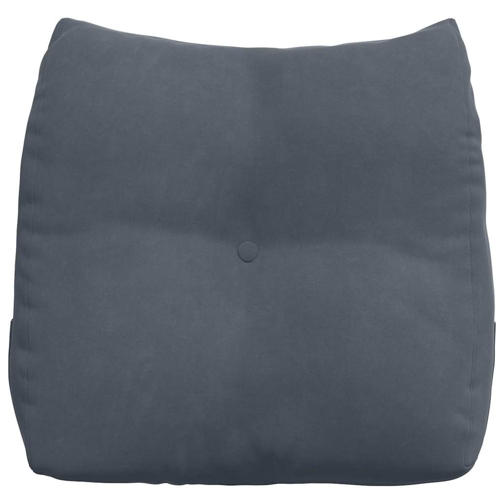 Cuscino per Schiena Grigio scuro 45 x 24 x 50 cm Velluto