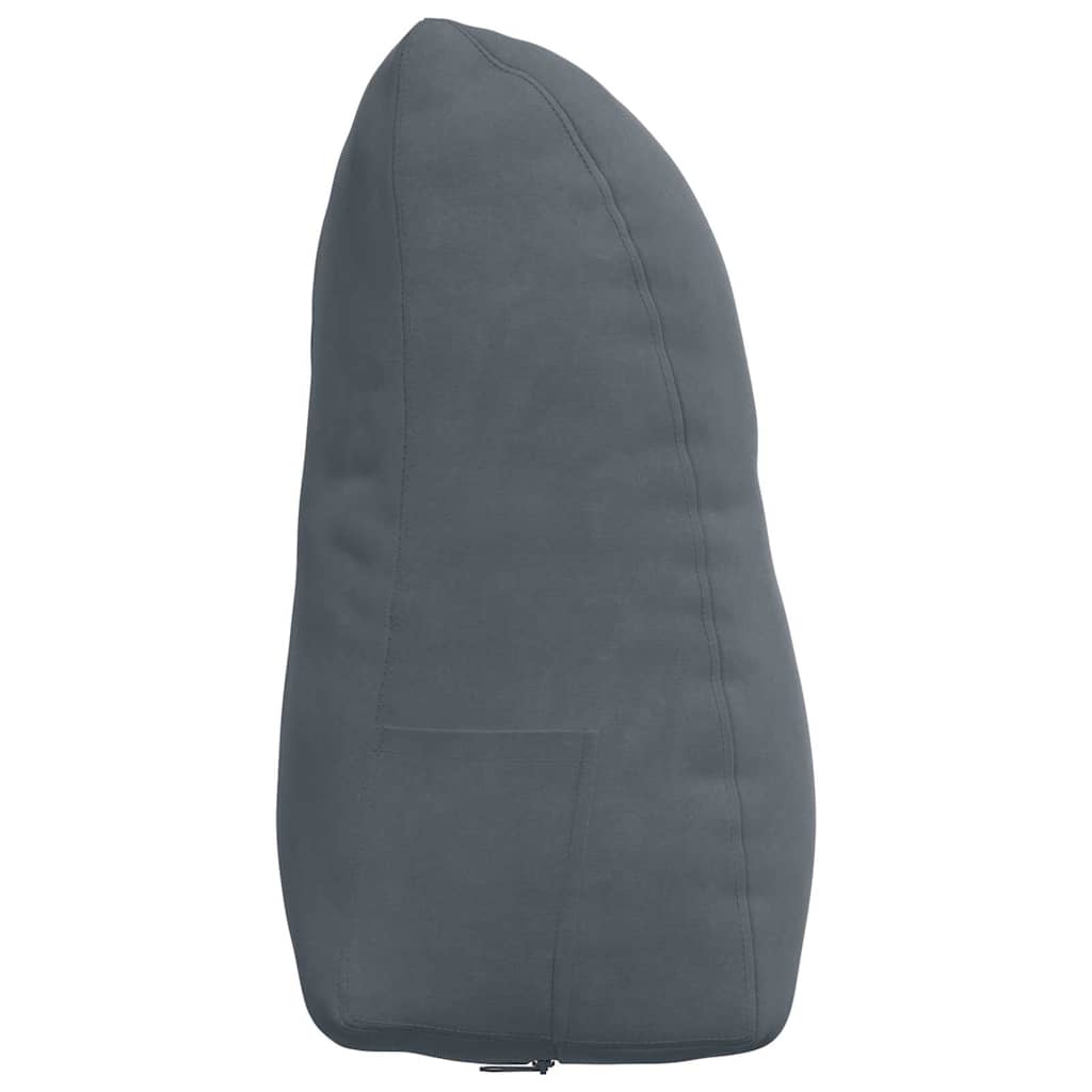 Cuscino per Schiena Grigio scuro 45 x 24 x 50 cm Velluto