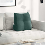 Cuscino per Schiena Verde Scuro 45 x 24 x 50 cm Velluto