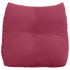Cuscino per Schiena Rosso Vino 45 x 24 x 50 cm Velluto