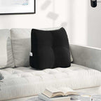 Cuscino per Schiena Nero 45 x 24 x 50 cm Velluto