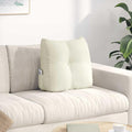 Cuscino per Schiena Crema 45 x 24 x 50 cm Velluto