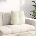 Cuscino per Schiena Crema 45 x 24 x 50 cm Velluto