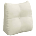 Cuscino per Schiena Crema 45 x 24 x 50 cm Velluto