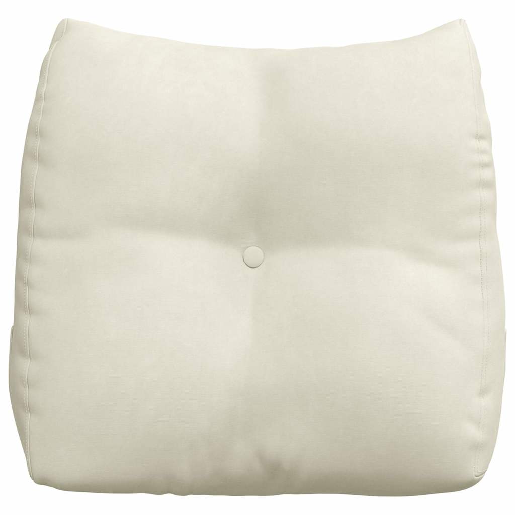 Cuscino per Schiena Crema 45 x 24 x 50 cm Velluto