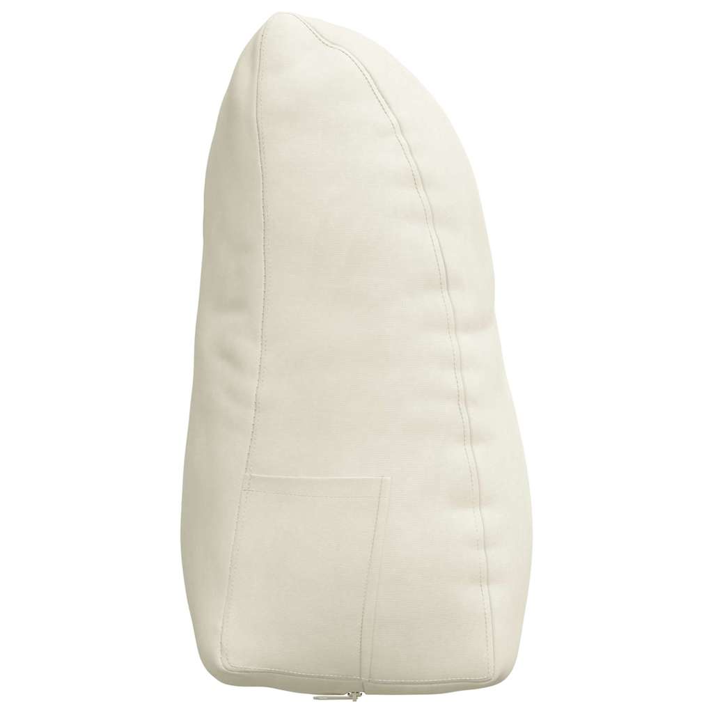 Cuscino per Schiena Crema 45 x 24 x 50 cm Velluto