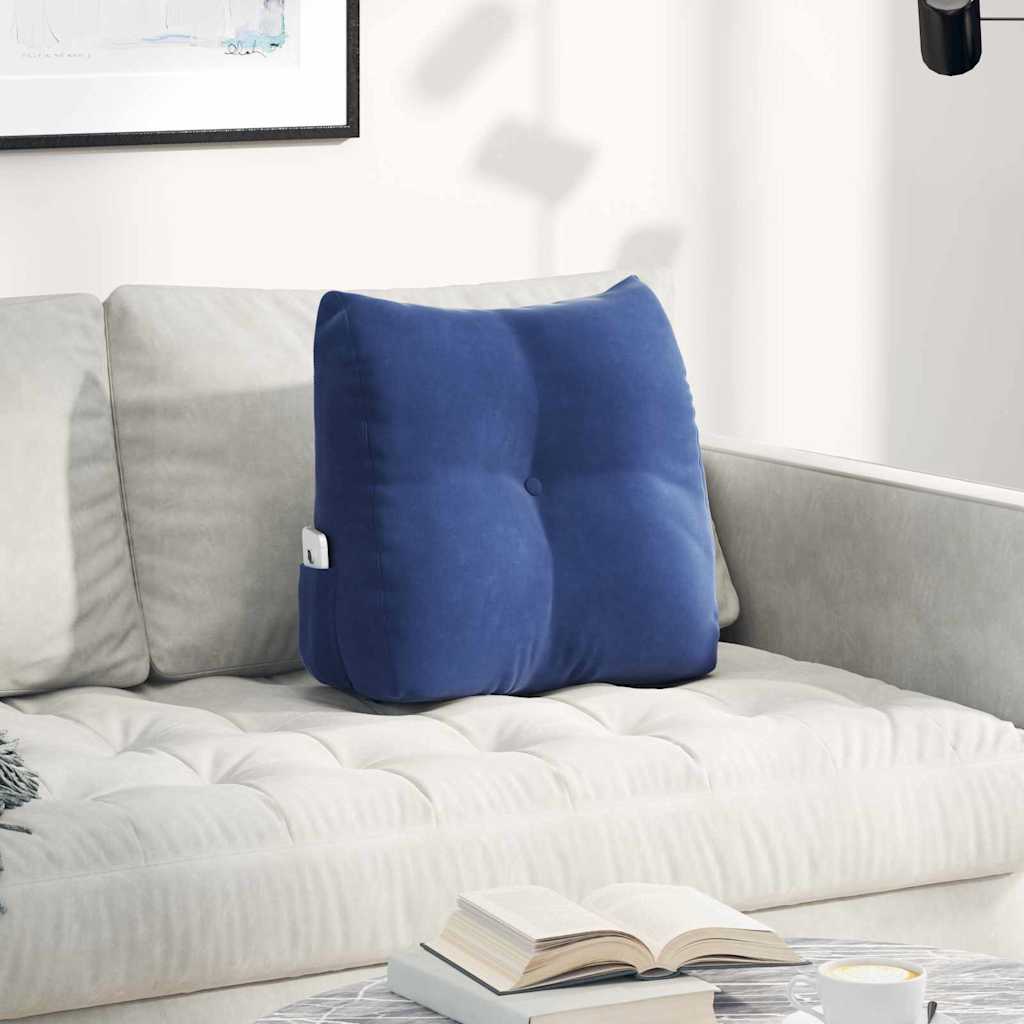 Cuscino per Schiena Blu Polizia 45 x 24 x 50 cm Velluto