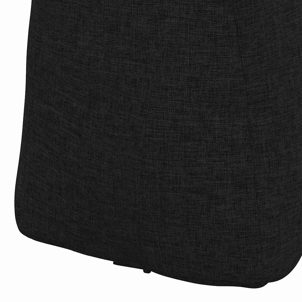 Cuscino per Schiena Nero 60 x 24 x 50 cm Tessuto