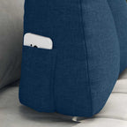 Cuscino per Schiena Blu 60 x 24 x 50 cm Tessuto