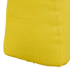 Cuscino per Schiena Giallo Chiaro 60 x 24 x 50 cm Tessuto