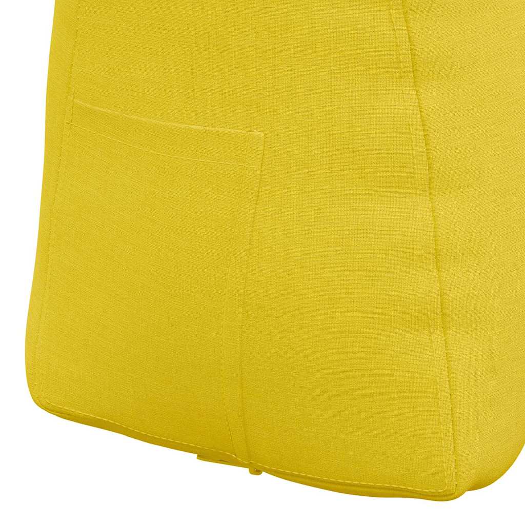 Cuscino per Schiena Giallo Chiaro 60 x 24 x 50 cm Tessuto