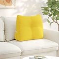 Cuscino per Schiena Giallo Chiaro 60 x 24 x 50 cm Tessuto