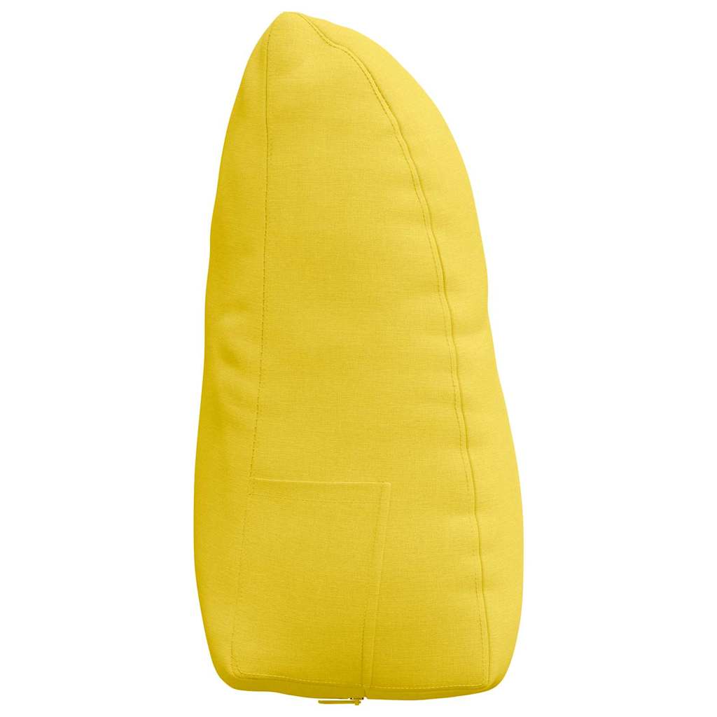 Cuscino per Schiena Giallo Chiaro 60 x 24 x 50 cm Tessuto