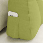 Cuscino per Schiena Verde chiaro 60 x 24 x 50 cm Tessuto