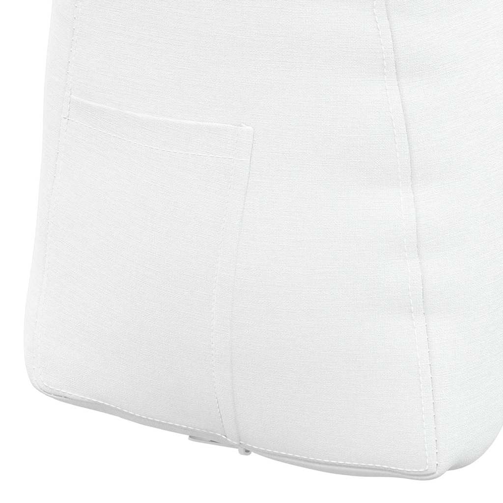Cuscino per Schiena Bianco 60 x 24 x 50 cm Tessuto