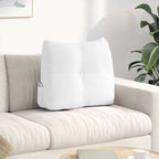 Cuscino per Schiena Bianco 60 x 24 x 50 cm Tessuto