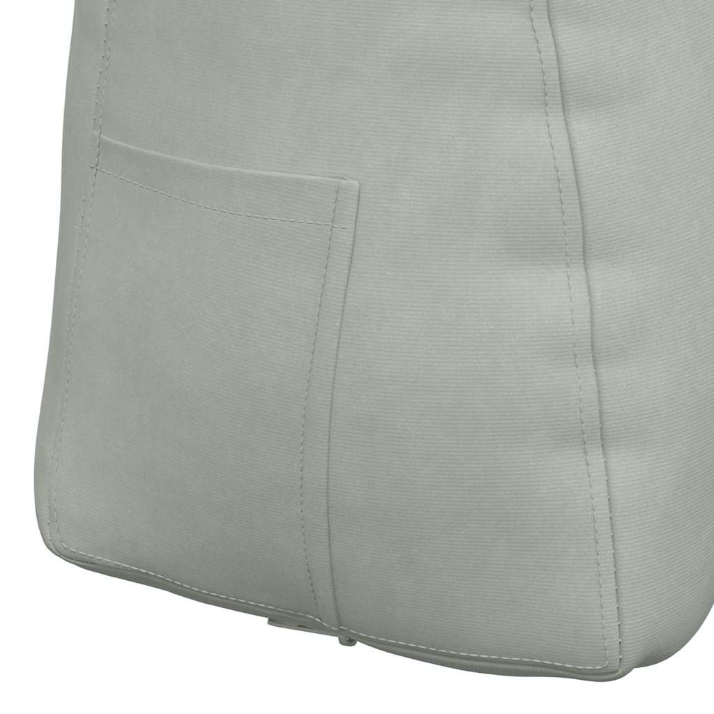 Cuscino per Schiena Grigio chiaro 60 x 24 x 50 cm Velluto