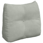 Cuscino per Schiena Grigio chiaro 60 x 24 x 50 cm Velluto
