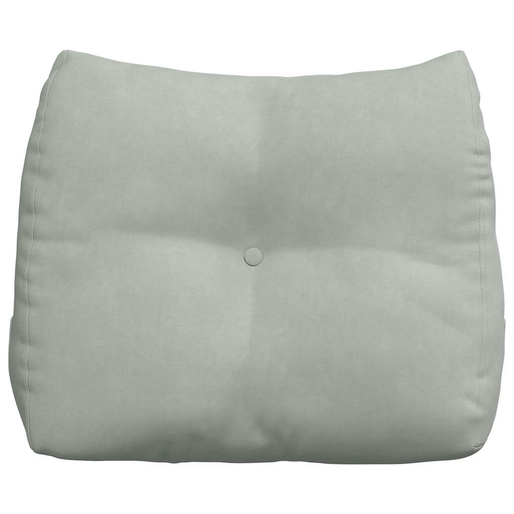 Cuscino per Schiena Grigio chiaro 60 x 24 x 50 cm Velluto