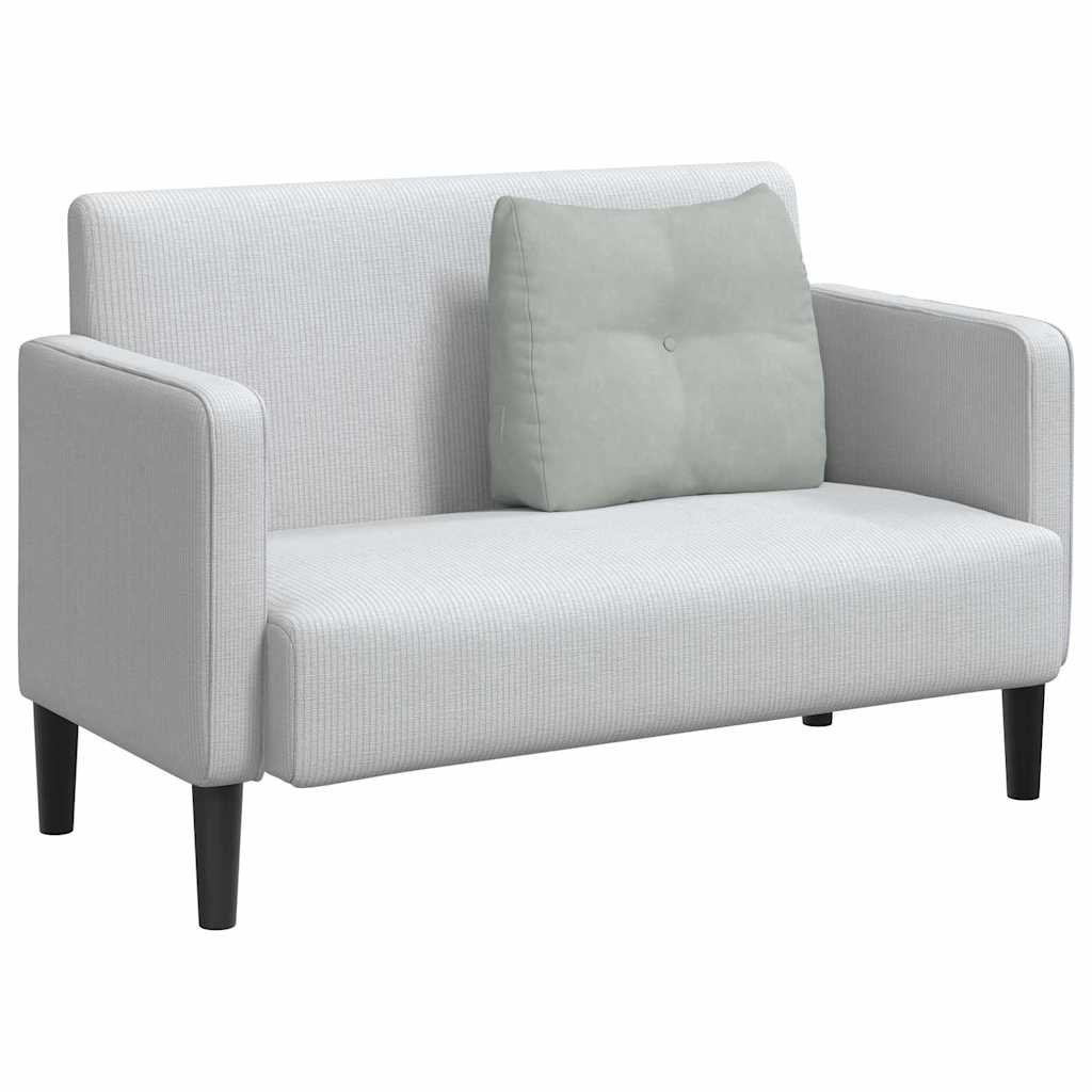 Cuscino per Schiena Grigio chiaro 60 x 24 x 50 cm Velluto