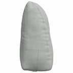 Cuscino per Schiena Grigio chiaro 60 x 24 x 50 cm Velluto