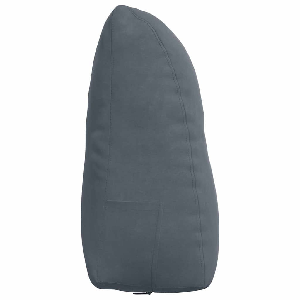 Cuscino per Schiena Grigio scuro 60 x 24 x 50 cm Velluto