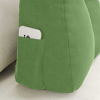 Cuscino per Schiena Verde chiaro 60 x 24 x 50 cm Velluto