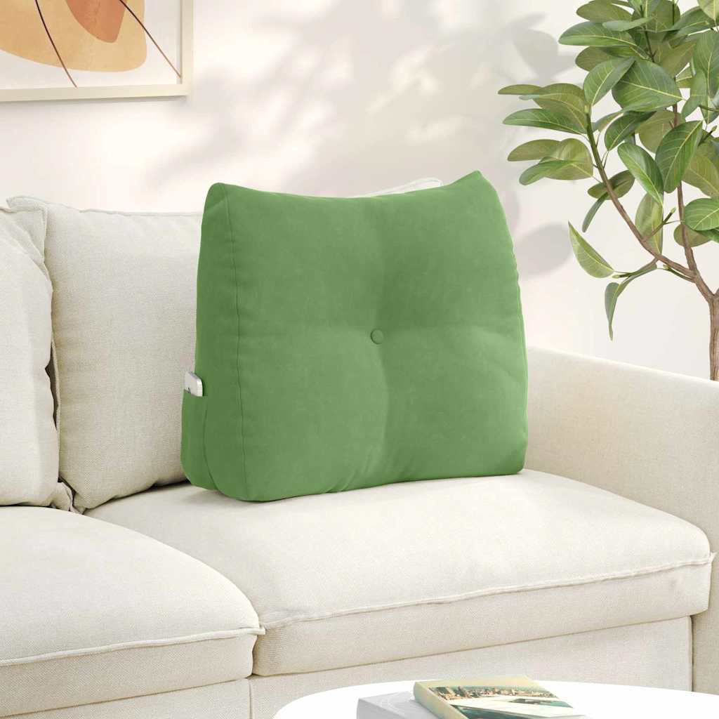 Cuscino per Schiena Verde chiaro 60 x 24 x 50 cm Velluto